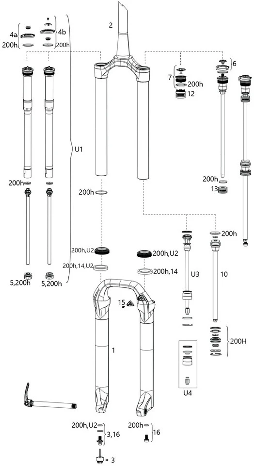 ROCKSHOX Ersatzteile Pike 29+ RCT3 B1/RC C1 (2017-2019) 1 ROCKSHOX Ersatzteile Pike 29+ RCT3 B1/RC C1 (2017-2019)